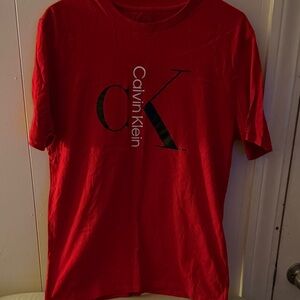 Calvin Klein Bold Red Tee with Logo